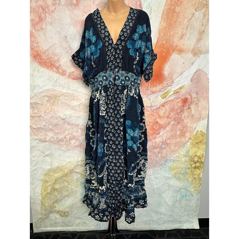 Anthropologie Farm Rio Deep-V Dress - Picture 5 of 7
